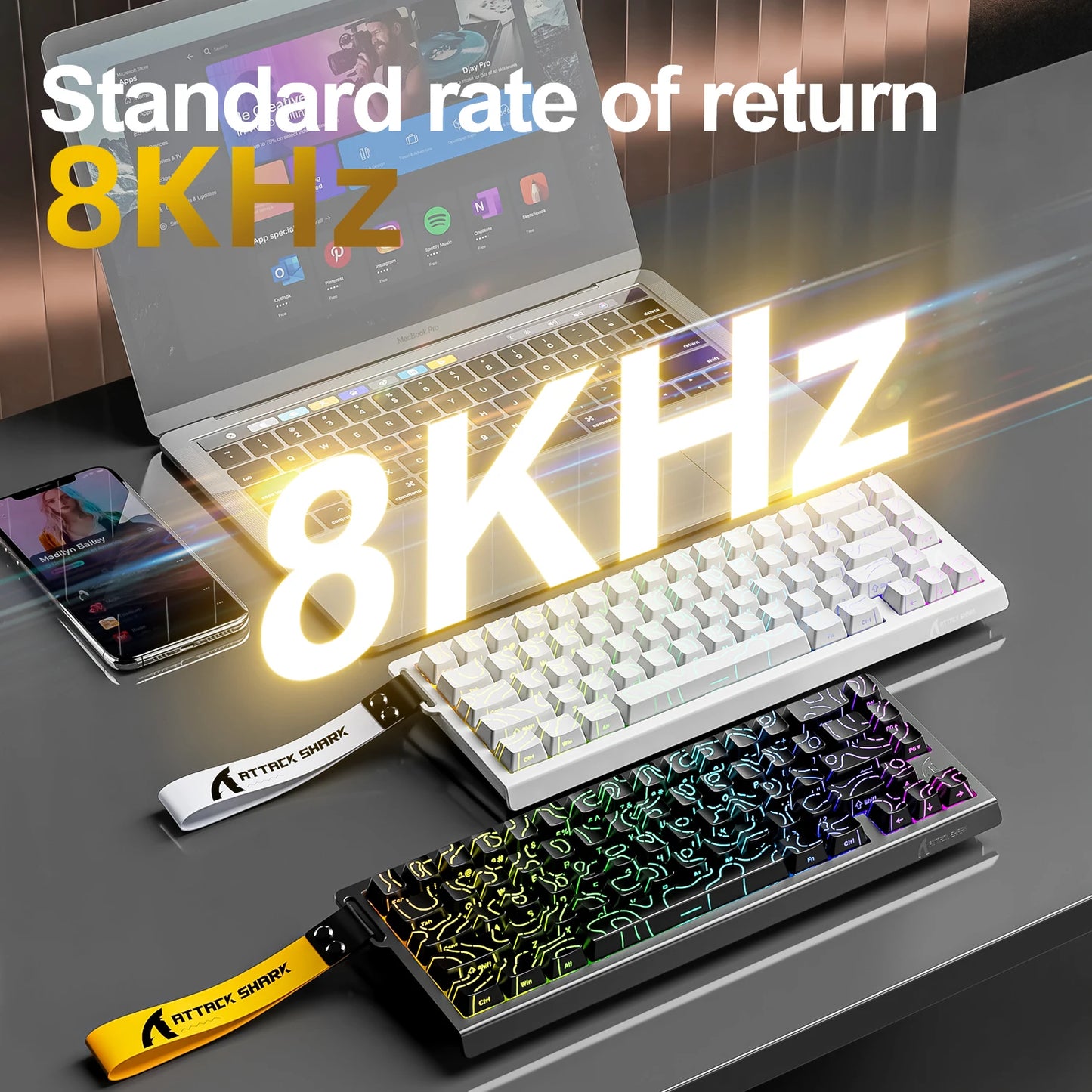 Magnetic Switch Keyboard ATTACK SHARK X68HE X68PRO HE and FREEWOLF F68 Wired F68Pro Wireless for Pro Gaming 0.01mm Rapid Trigg