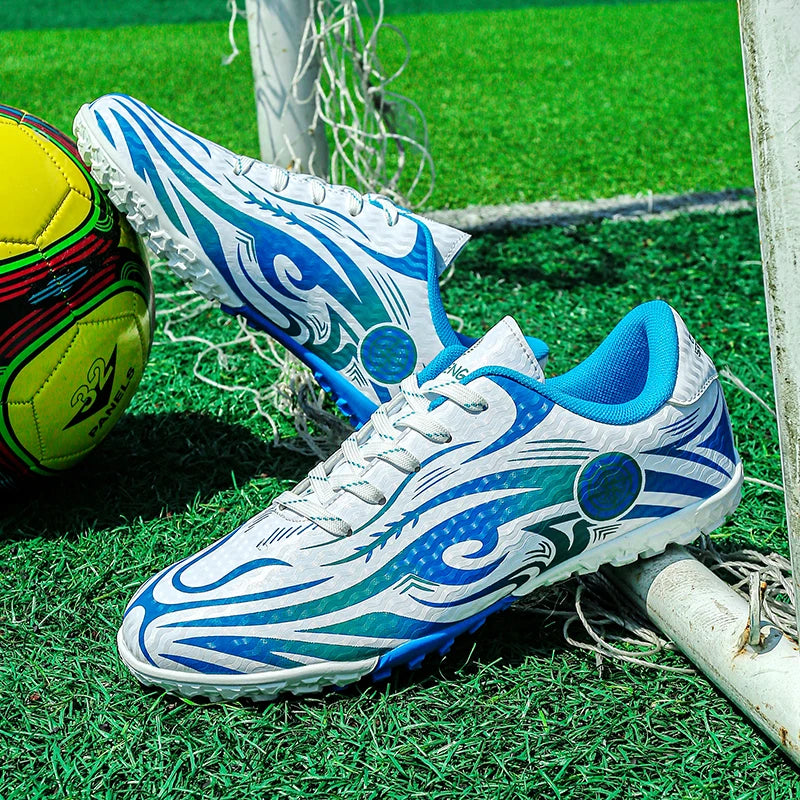 Scarpe da calcio da uomo, comode e traspiranti, per ragazzi, leggere e antiscivolo, scarpe da allenamento per erba, turf e sport all’aperto