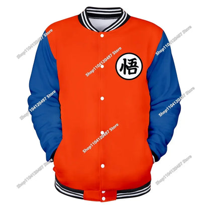 Uniforme da baseball streetwear Dragon Ball per uomo e donna, costume Son Goku per adulti, giacca primaverile e autunnale, cardigan, felpa, idea regalo