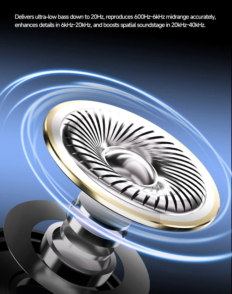New Wireless Gaming Headphone,Bluetooth 6.0,53mm Titanium Drivers,7.1 Virtual Surround Sound,15ms Zero-Latency,for PC/PS5/Mobile