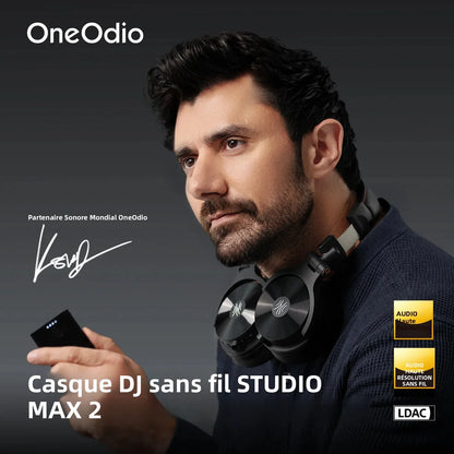 Oneodio Studio Max 1/2 Bluetooth 6.0 Headphones Wireless DJ Headset 9ms Ultra Low Latency Studio Monitor Headphones Hi-Res LDAC