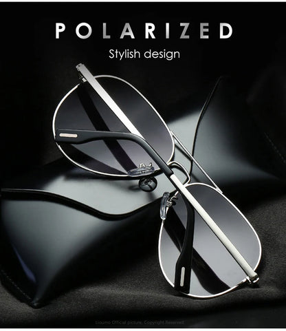 LIOUMO Hochwertige Piloten-Sonnenbrille für Herren, polarisierte Autofahrerbrille für Damen, modische Pilotenbrille, blendfreie Sonnenbrille für Herren