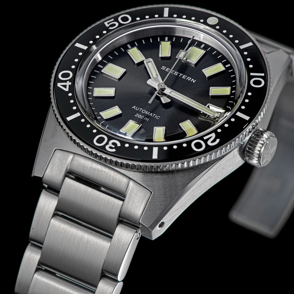 SEESTERN 62MAS Diving Watch Men Automatic Mechanical Wristwatch Luminous Bezel Waterproof NH35 Movement Sapphire Glass Bracelet
