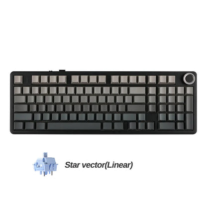 AULA F99PRO Wireless Gaming Keyboard Gasket Structure Compatible with 3/5 Pins Hot-swap Mechanical Keyboard with Media Knob