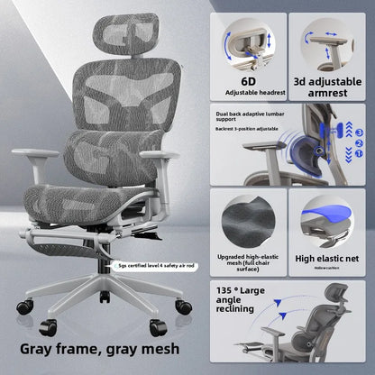 UVR Office Chair Ergonomic Design Armrests Backrest Stool Lift Adjustable Reclining Boss Chair Game Athletic Chair Furniture