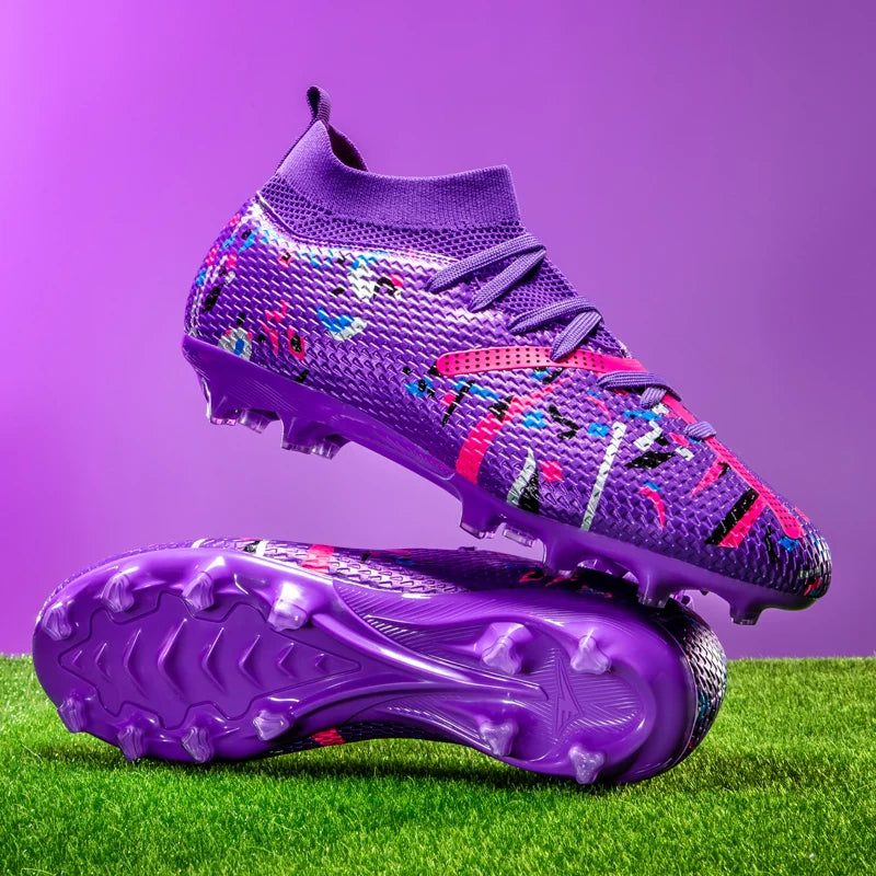 Nouvelles chaussures de football pour hommes, chaussures d'entraînement professionnelles, chaussures de football, baskets de match, chaussures de sport pour l'extérieur sur gazon, antidérapantes, ultralégères, unisexes