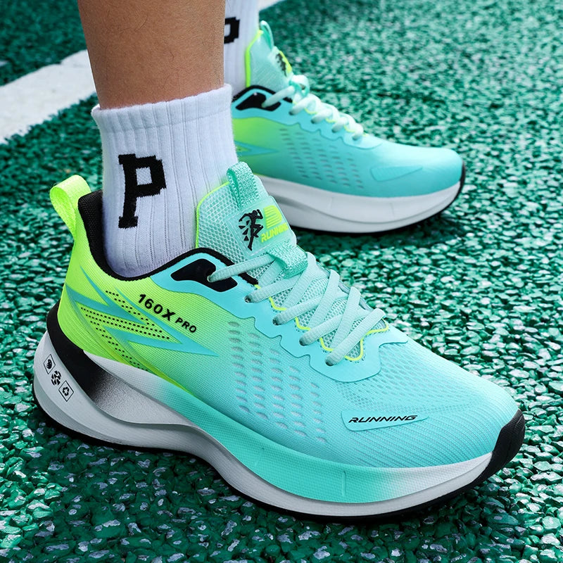 Running Shoes Speciality Marathon Men Sports Breathable Lightweight Carbon Board Women's Comfortable Athletic Nonskid Sneakers