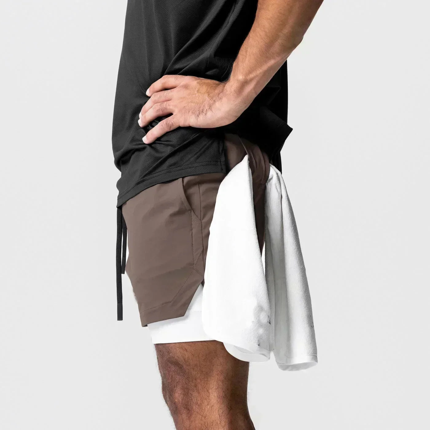 Anime Demon Slayer Gym Shorts Man Quick Dry Pants Double-layer 2 in 1 Shorts Y2k Sportswear Summer 2026 Breathable Streetwear