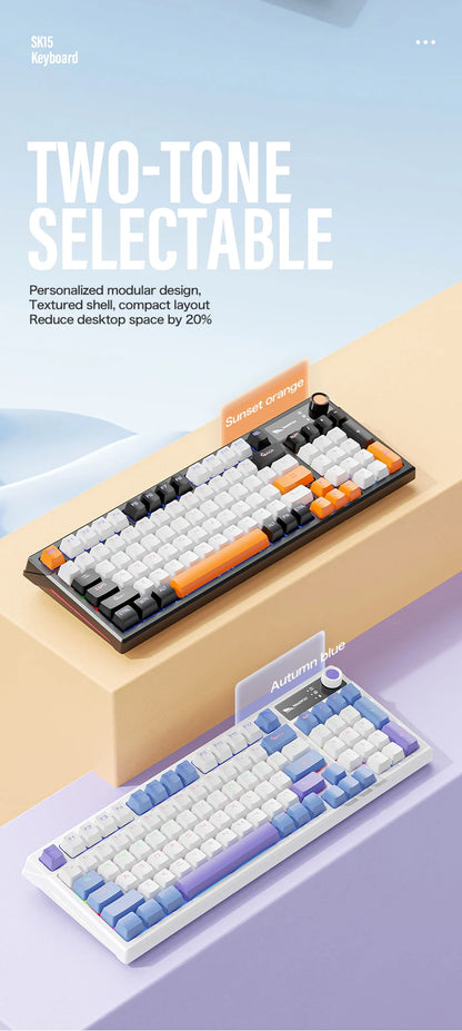 SMAILWOLF SK15 Laptop Gaming Wired Mechanical Keyboard Full Key Rollover Customized in Spanish