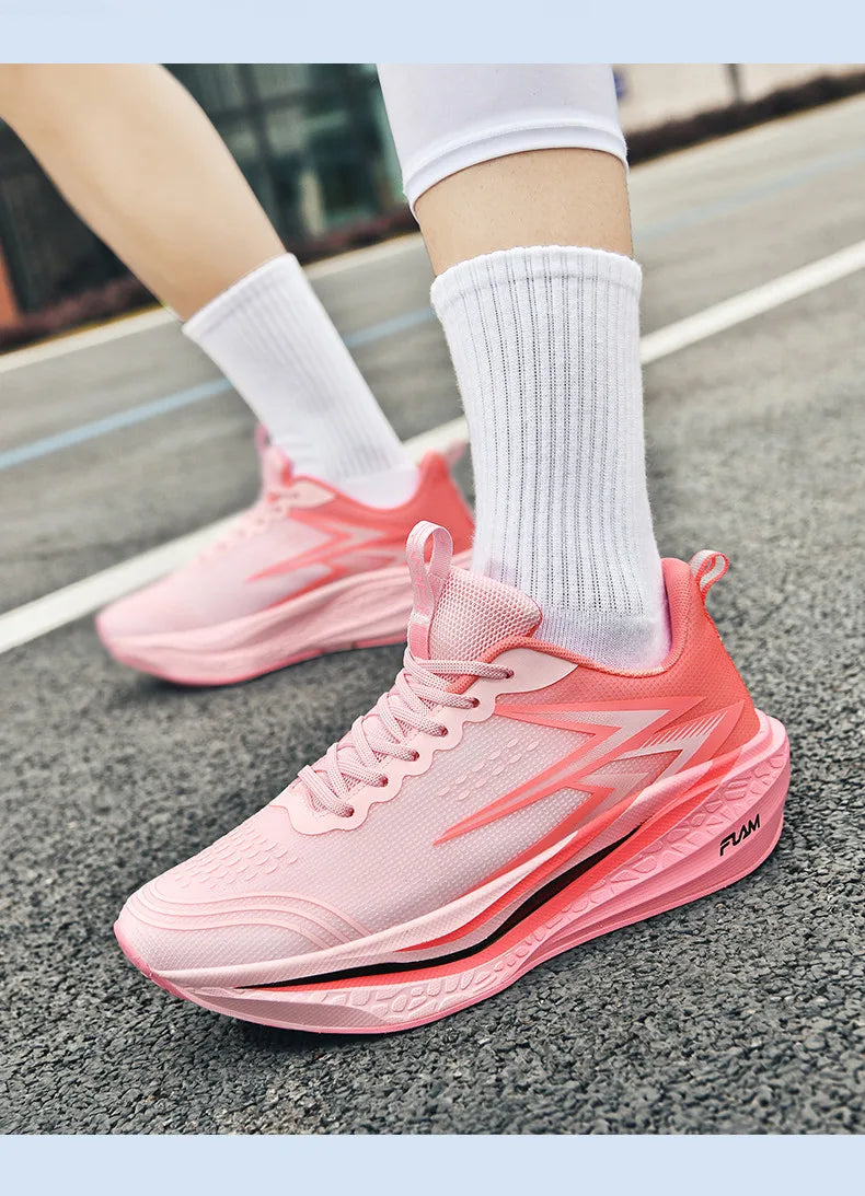 Running Shoes Speciality Marathon Men Sports Breathable Lightweight Carbon Board Women's Comfortable Athletic Nonskid Sneakers