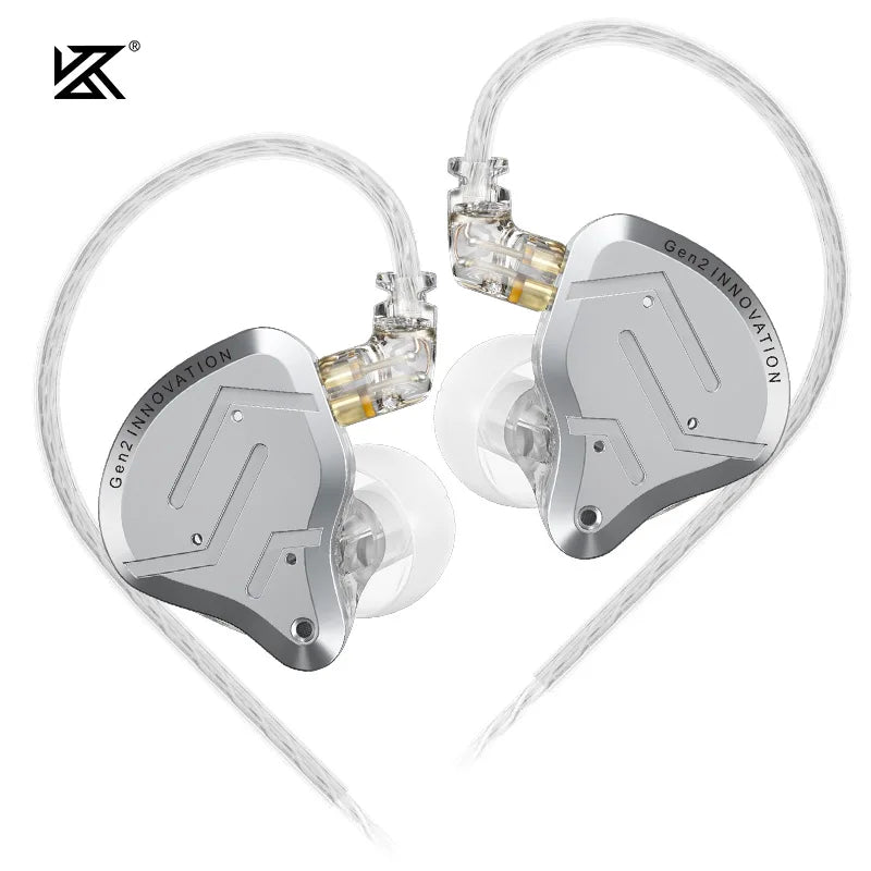KZ ZSN Pro 2 In-Ear Metal Headphones Sport Noise Canceling Music Headphones Hybrid Drivers 1BA+1DD HIFI Bass Headphones