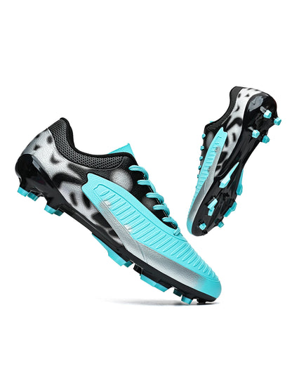 Chaussures de football pour hommes, modèle AG FG, design aérodynamique et léger, excellente adhérence, idéales pour les entraînements quotidiens sur gazon et les matchs de l’équipe de football de l’école.