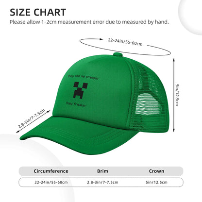 Creepin Creepers für Erwachsene – Trucker-Cap, Mesh-Baseballkappe, Snapback-Kappen, Hüte, Sonnenhut, verstellbare Sonnenkappen, Sommer