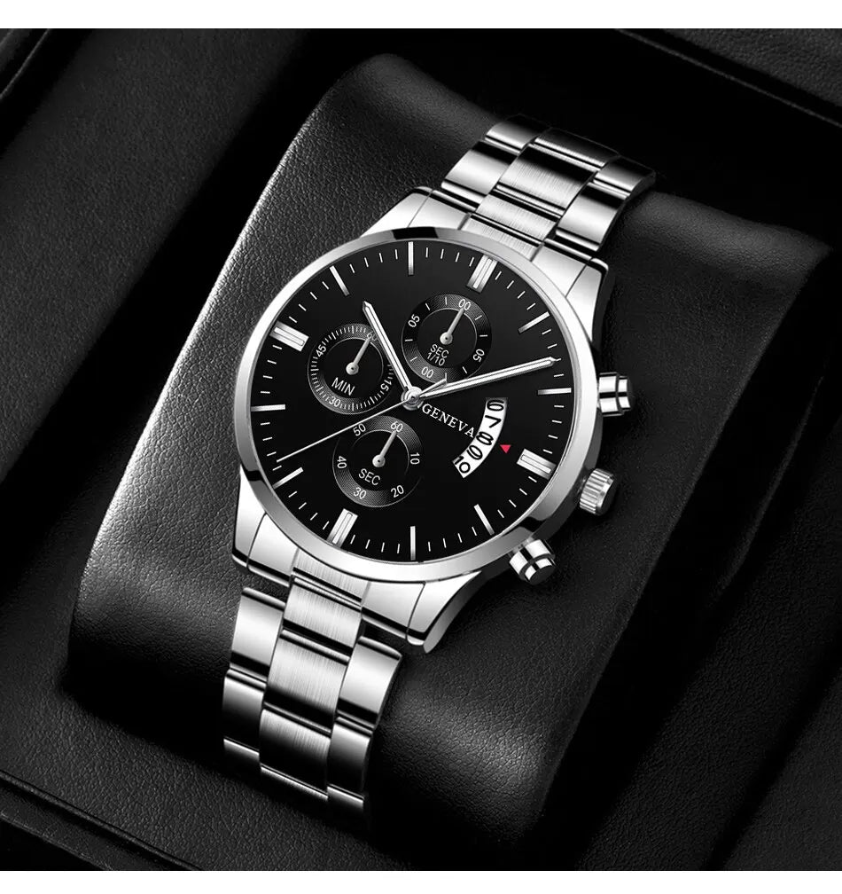 Mode Herrenuhr Luxus-Kalender-Quarz-Armbanduhr Business-Uhren Herrenuhr Herrenarmband