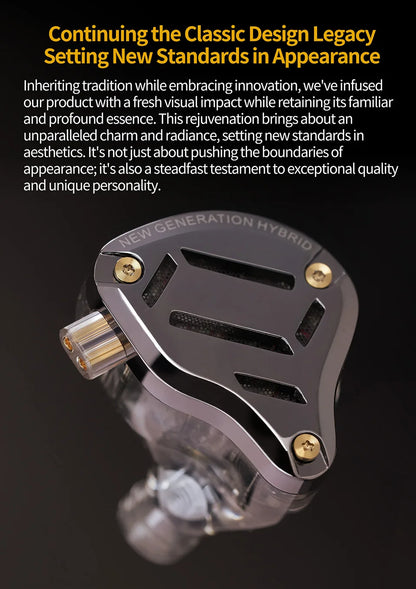 KZ ZS10 PRO 2 In Ear Monitor IEM,1DD+4BA Hybrid Wired Earbuds,with 4-Level Tuning Switch,3-Way Crossover Gaming Earbud IEM Cable