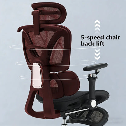 Ergonomic Office Chair Mesh Seat Adjustable Headrest Commercial Chair Footrests Support Comfortable Lumbar Chaise Ergonomique