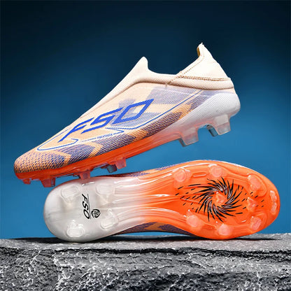 Nouvelles chaussures de football pour hommes, crampons mi-montants de haute qualité, légères, antidérapantes, pour l'extérieur et l'entraînement sur gazon, modèle très vendu