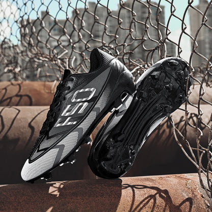 Chaussures de football pour hommes, modèle AG FG, semelle absorbant les chocs, tige en polyuréthane confortable, crampons pour les compétitions et l’entraînement quotidien.