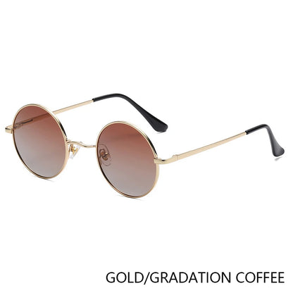 RUOBO Retro Polarized Round Metal Frame Sunglasses Eyewear For Men and Women Driving Fishing Brand Designer Sun Glasses UV400