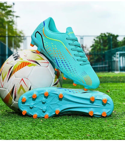 Nouvelles chaussures de football pour hommes, crampons unisexes, chaussures de football professionnelles, vente chaude, chaussures de futsal de haute qualité pour femmes, baskets ultralégères TF/FG
