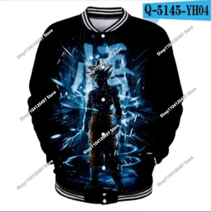 Uniforme da baseball streetwear Dragon Ball per uomo e donna, costume Son Goku per adulti, giacca primaverile e autunnale, cardigan, felpa, idea regalo