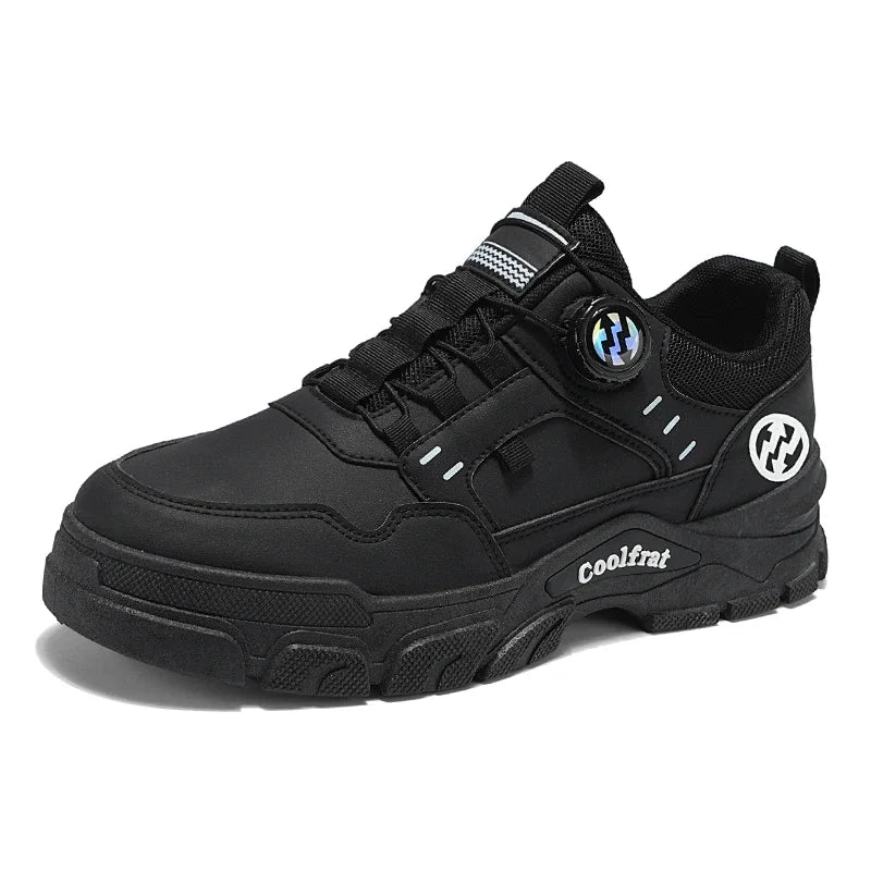 Nouvelles chaussures basses pour hommes, à boucle rotative, sportives, décontractées, tendance, d'extérieur, imperméables, chaussures de travail, semelle EVA, caoutchouc, Zapatillas Hombre