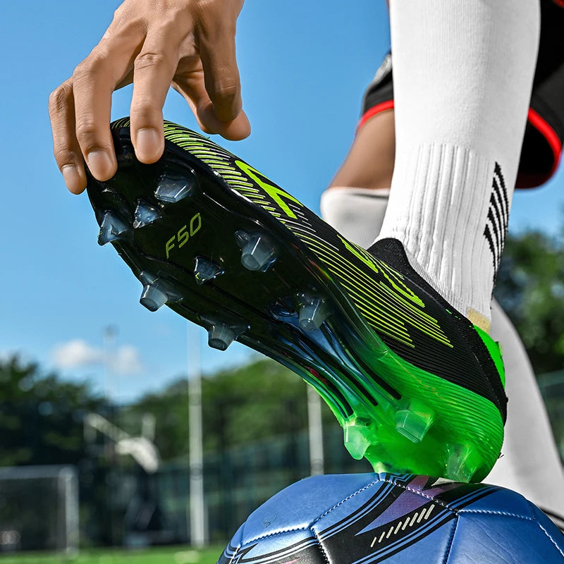 Chaussures de football F50 pour hommes, crampons d'entraînement rapides, chaussures de football antidérapantes pour extérieur, Chuteira Campo 35-45