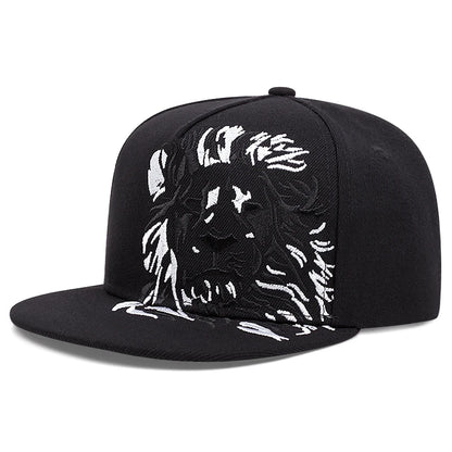 2025 New Lion Eagle Embroidered Fashion Men's Street Hip Hop Hat Baseball Hat Women's Leisure Sports Sunshade Hat Flat Edge Hat