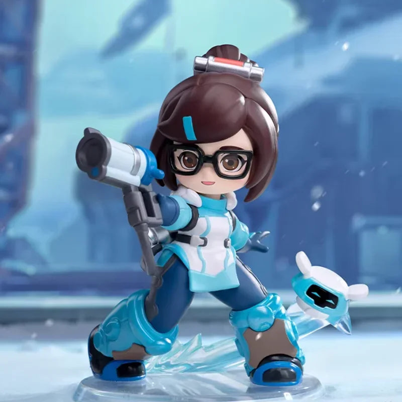 POP MART Overwatch Play of The Game Series originali akloji dėžutė, staigmenos paslaptinga dėžutė, mielos anime veiksmo figūrėlės, dekoracijos ir figūrėlės