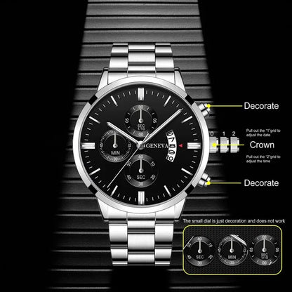 Mode Herrenuhr Luxus-Kalender-Quarz-Armbanduhr Business-Uhren Herrenuhr Herrenarmband