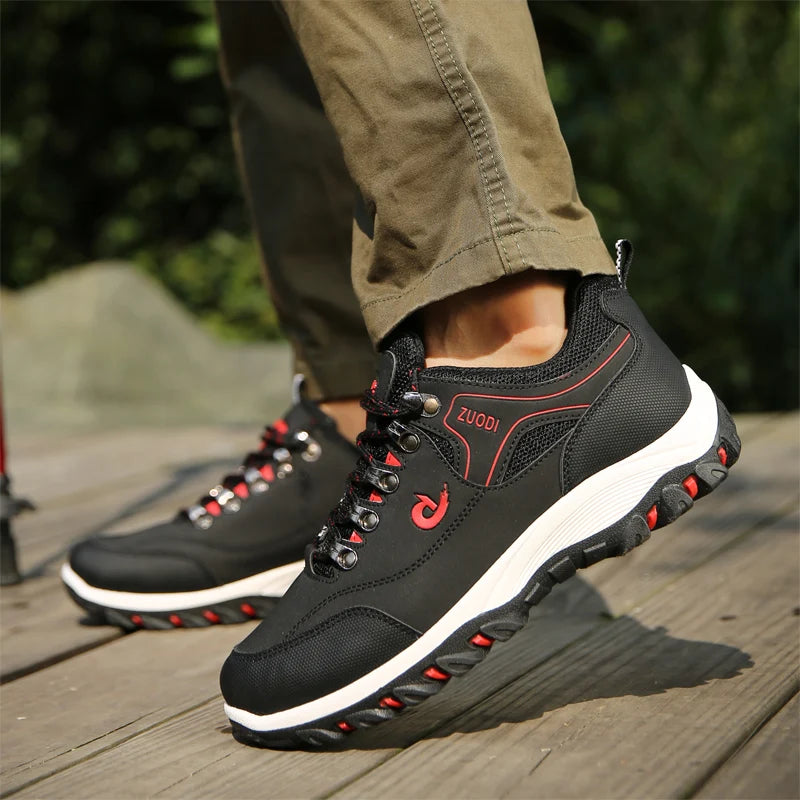 Zapatillas de senderismo EVA para hombre, impermeables, antideslizantes, de cuero, para deportes al aire libre, camping, running y jogging, novedad 2025