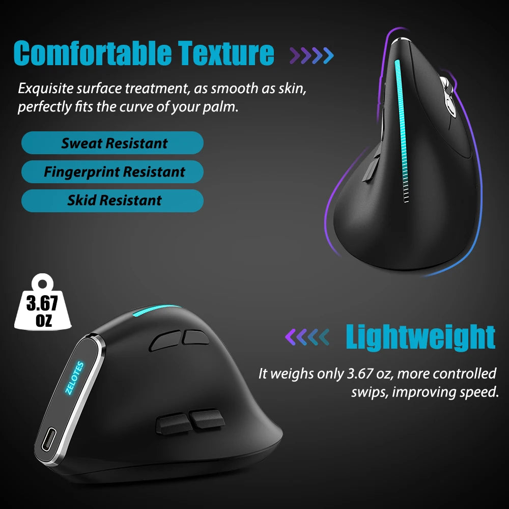 Lefon F33/F26C/F35B Trackball Mouse/ Bluetooth Ergonomic Mouse 2.4G Wireless Rechargeable Rollerball Mice for PC Office Drawing