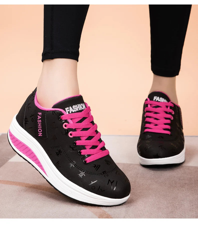 Women Sneakers Fashion Women Vulcanized Shoes High Quality Flats Shoes for Women Walking Platform Plus Size Zapatillas Mujer