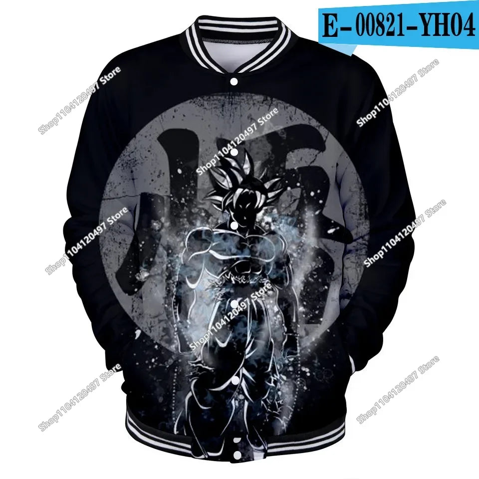 Uniforme da baseball streetwear Dragon Ball per uomo e donna, costume Son Goku per adulti, giacca primaverile e autunnale, cardigan, felpa, idea regalo