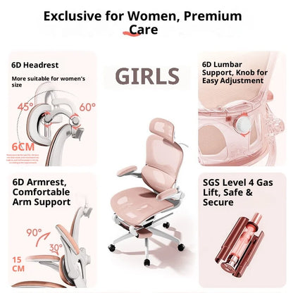 Massage Ergonomic Rattan Chair Folding Chaises De Bureau Sihoo Leather Office Chair With Chairs for Living Room Weightless Desk
