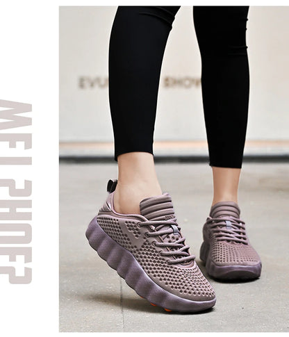 Men's Comfortable Casual Sneakers with Foot Sensing Massage Technology Women's Sports Breathable Lightweight Training Shoes