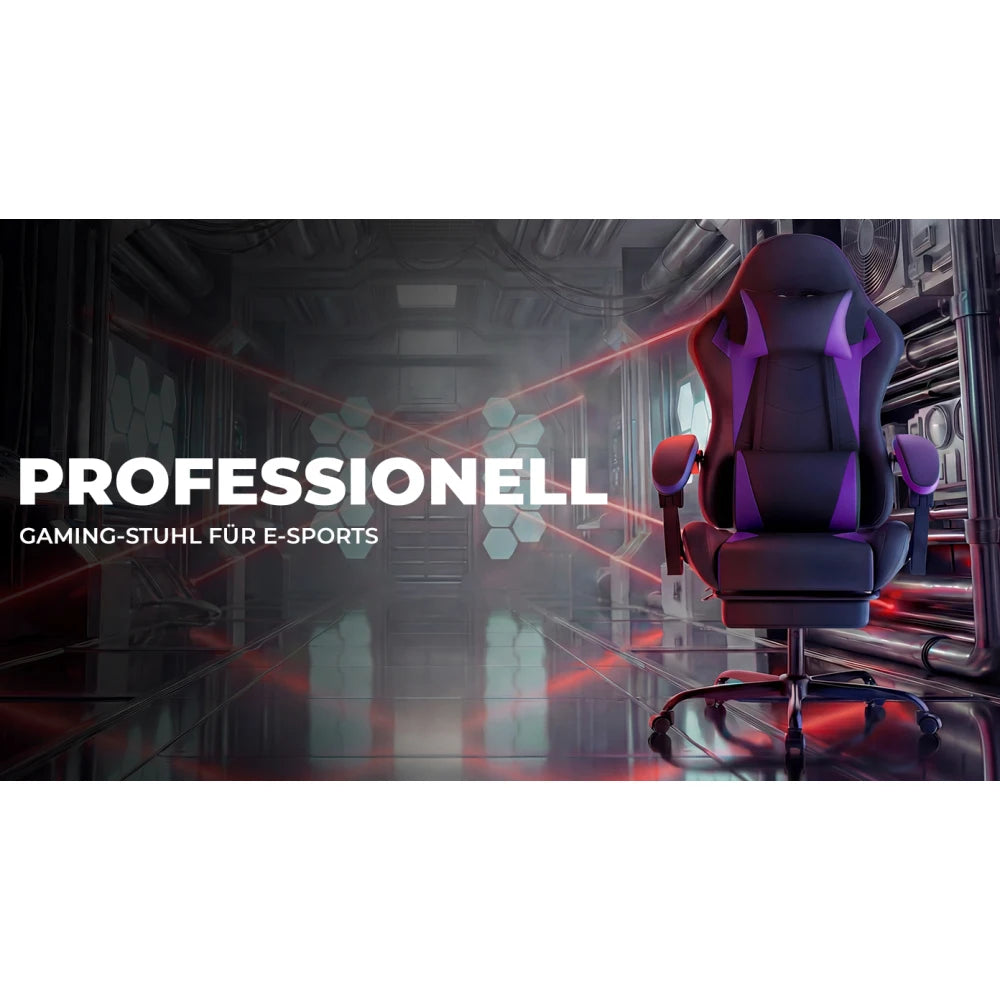 Gaming Chair Ergonomic Gaming Chair with Waist Cushion and Headrest, Office Chair Height Adjustable, Chair for Adult Girls Boy