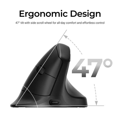 Keychron M5 Wireless Ergonomic Mouse Optical 8K Polling Rate 2.4GHz & Bluetooth Type-C Mice 3950 Sensor