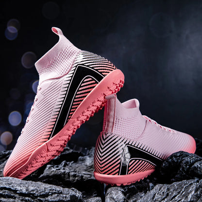 Chaussures de football TF polyvalentes pour adultes, en PU et maille, crampons en caoutchouc renforcés, antidérapantes, résistantes à l'usure, pour entraînement et usage quotidien en extérieur sur gazon synthétique