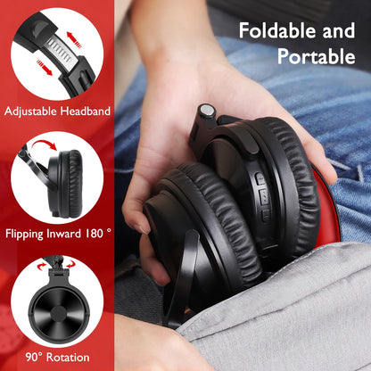 Oneodio 110h Wireless Bluetooth 5.2 Headset + Wired Gaming Headphones 2 in 1 With Microphone For PC PS4 Skype Type C Headphones