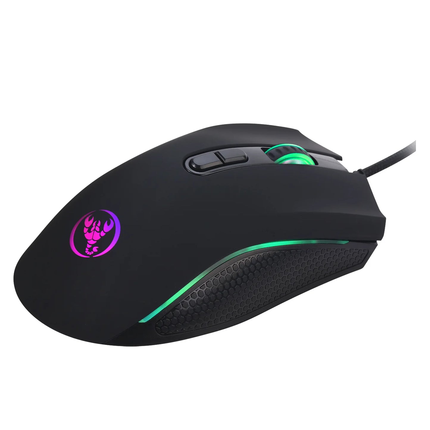 High-end Optical Professional Gaming Mouse with 7 Bright Colors LED Backlit and Ergonomics Design 3200 DPI for LOL CS Gamer