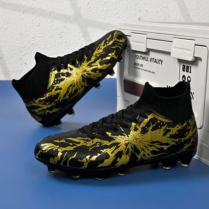 Chaussures de football ultra légères AG FG, tissu PU anti-transpiration, semelle TPU résistante à l'usure, ajustement confortable, unisexe, baskets d'entraînement sur herbe naturelle