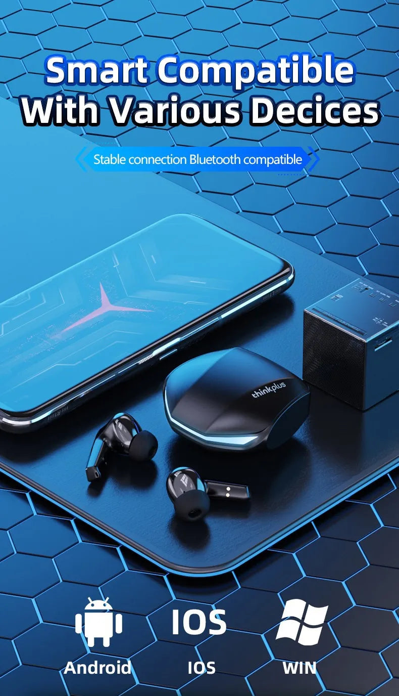 5PCS Original Lenovo GM2 Pro  TWS Wireless Headphones Sliding Cover Gaming Earphone Bluetooth 5.3 Sport Earbuds Music Headsets