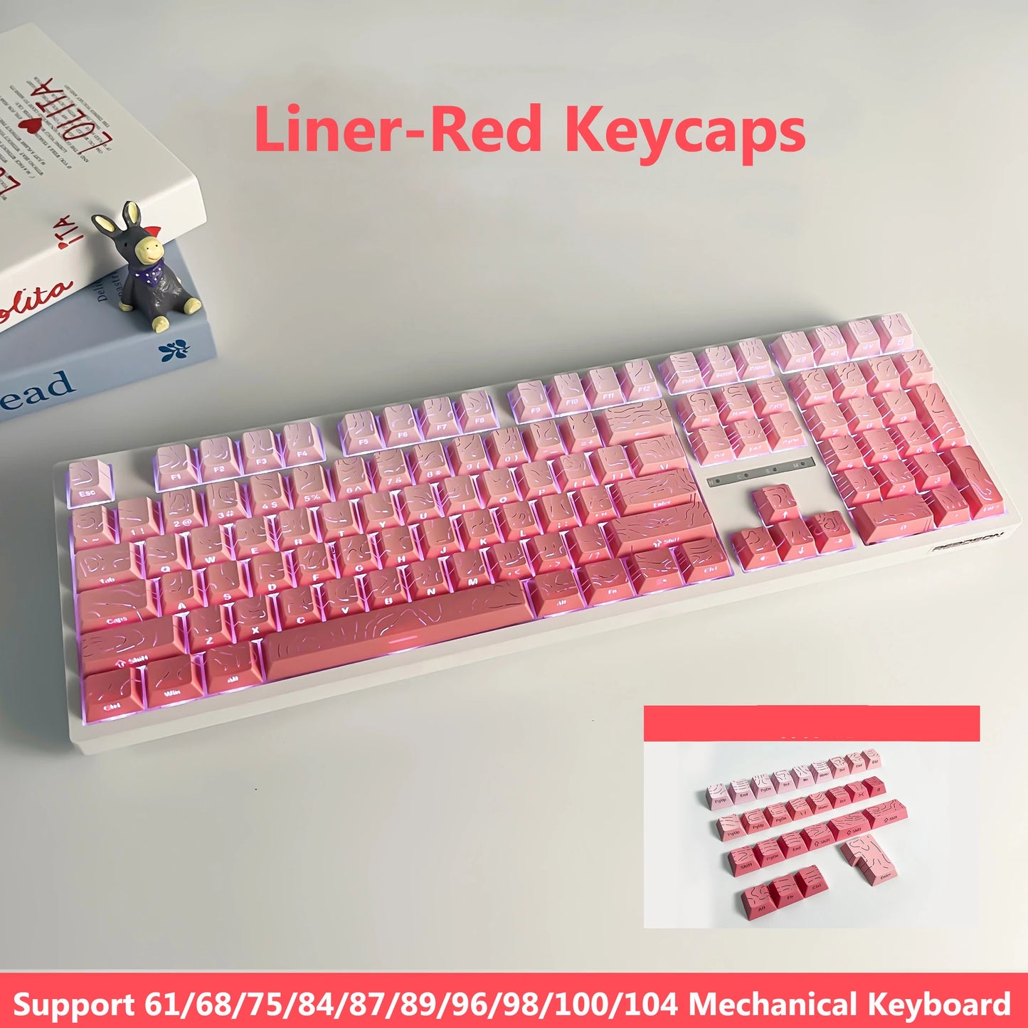 Topographic 4.0 Side Printed Keycaps ISO Enter Cherry Profile Double Shot PBT Keycaps For MX Switch Gamer Keyboard