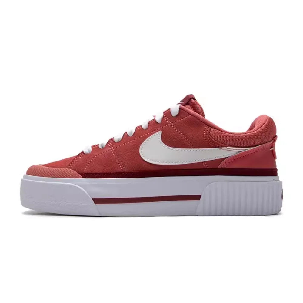 Nike Court Legacy Lit Leather Comfort Slip-Resistant Cushioning Durable Low-Top Tennis Shoe Women's DM7590-100