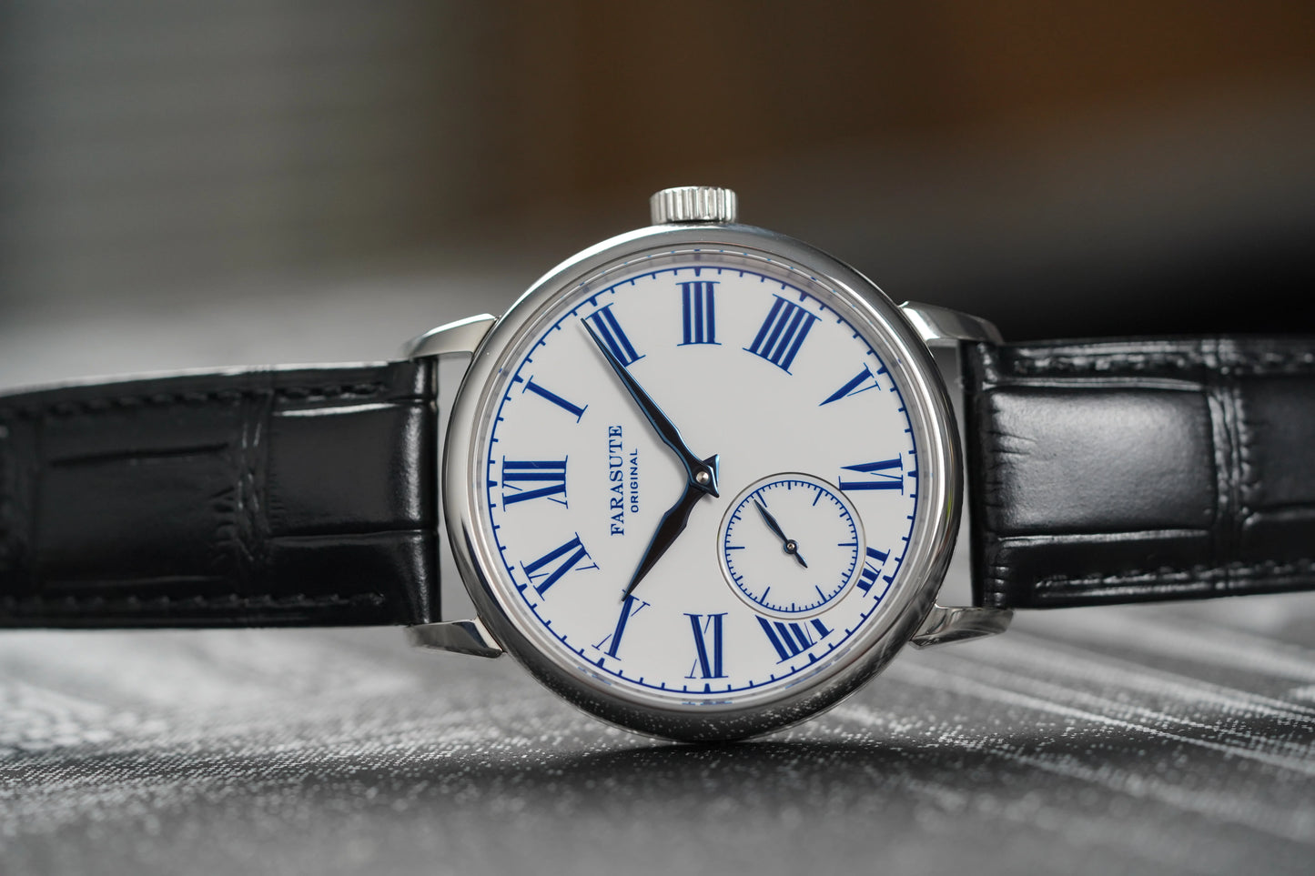 FARASUTE New 39mm Manual Customized Mechanical Movement Watch Men Casual Power Reserve 80 hours Sapphire Wristwatch reloj hombre