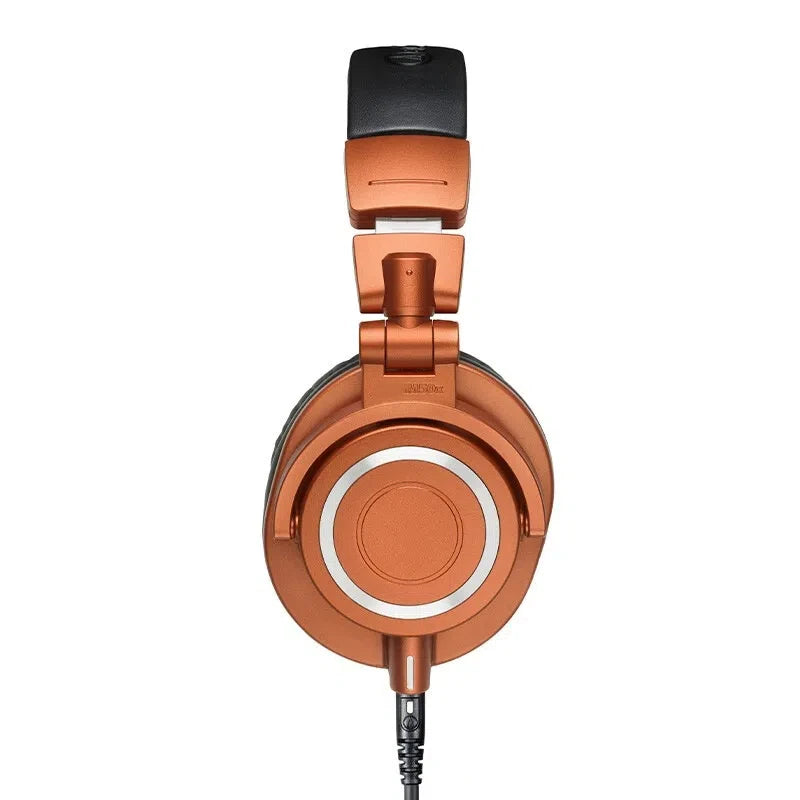 M50X HIFI Audio Headphones Professional Fully Enclosed Foldable Monitoring earphones Game Music Headset orange colour qualified