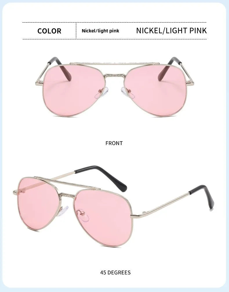 2025 UV400 Metal Children's Sunglasses for Boys and Girls, Toad Glasses for Children Sunglasses Boys And Girls Baby Aviator