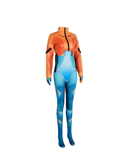 Disfraz de cosplay de Juno de Overwatch 2, set completo con peluca y traje, ropa de heroína de apoyo, atuendo de Halloween y carnaval para mujeres y niñas Juno Teo Minh