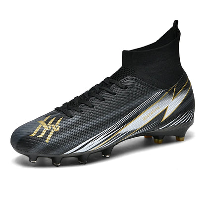 Nouvelles chaussures de football pour hommes, chaussures de match montantes, chaussures de futsal de haute qualité, chaussures de football d'intérieur antidérapantes, baskets d'extérieur, crampons pour gazon, meilleures v